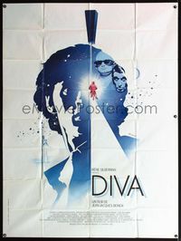 9e201 DIVA French 1p '82 Jean Jacques Beineix, French New Wave, cool art by Rene Ferracci!