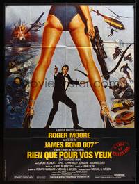 9e224 FOR YOUR EYES ONLY French 1p '81 no one comes close to Roger Moore as James Bond 007!