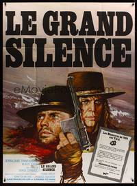 9e241 GREAT SILENCE French 1p '68 Sergio Corbucci, art of Kinski & Trintignant by Thos & Ferracci!