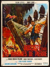 9e244 HERCULES AGAINST THE MOON MEN French 1p '64 art of mightiest man Sergio Ciani by DiStefano!