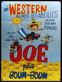 9e262 JOE PETIT BOUM-BOUM French 1p '73 cartoon art of boy with flying insects by Boumendil!