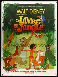 9e264 JUNGLE BOOK French 1p R70s Walt Disney cartoon classic, great image of all characters!