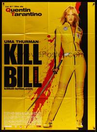 9e266 KILL BILL: VOL. 1 French 1p '03 Quentin Tarantino, full-length Uma Thurman with katana!