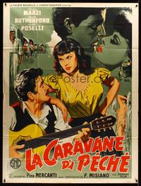 9e273 LA CAROVANA DEL PECCATO French 1p '55 wonderful artwork of top stars by Duccio Marvasi!