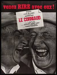 9e374 SUCKER French 1p '65 Gerard Oury's Le Courniaud, close up of Bourvil & Louis De Funes!