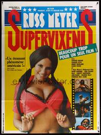 9e377 SUPER VIXENS French 1p '75 Russ Meyer, super sexy Shari Eubank is TOO MUCH for one movie!