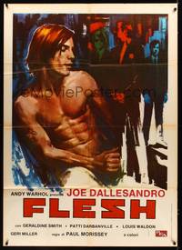 9e422 ANDY WARHOL'S FLESH Italian 1p '68 different art of shirtless Joe Dallesandro by Avelli!