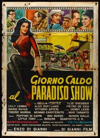 9e474 GIORNO CALDO AL PARADISO SHOW Italian 1p '62 art of lots of sexy girls by Deamicis!
