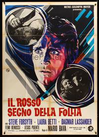 9e480 HATCHET FOR THE HONEYMOON Italian 1p '69 Mario Bava's Il Rosso Segno Della Follia, Brini art