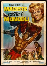 9e484 HERCULES AGAINST THE MONGOLS Italian 1p R70 different art of Mark Forest as Hercules!