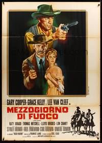 9e485 HIGH NOON Italian 1p R60s Lee Van Cleef pictured above Gary Cooper, different art!