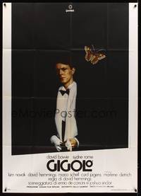 9e497 JUST A GIGOLO Italian 1p '81 different image of David Bowie in tuxedo & butterfly!