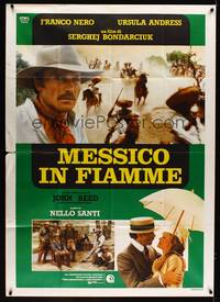 9e515 MEXICO IN FLAMES Italian 1p '83 Sergei Bondarchuk, Franco Nero, sexy Ursula Andress!
