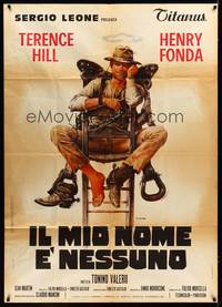 9e521 MY NAME IS NOBODY Italian 1p '74 Il Mio nome e Nessuno, art of Terence Hill by Casaro!