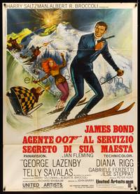 9e528 ON HER MAJESTY'S SECRET SERVICE Italian 1p R70s Lazenby's only appearance as James Bond!