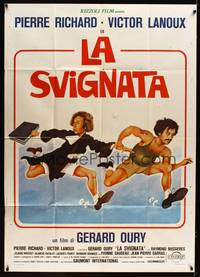 9e533 OUT OF IT Italian 1p '78 Gerard Oury's La Carapate, wacky art of guys on the run!