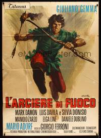 9e560 SCALAWAG BUNCH Italian 1p '70 art of Giuliano Gemma as Robin Hood by Averardo Ciriello!