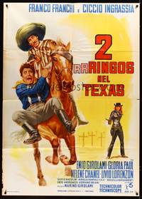 9e591 TWO R-R-RINGOS FROM TEXAS Italian 1p '67 Due rrringos nel Texas, wacky spaghetti western!