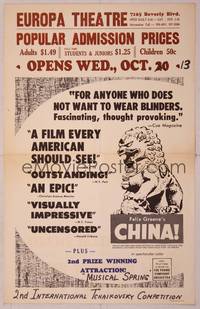 9e027 CHINA WC '65 Felix Greene documentary!