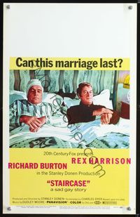 9e111 STAIRCASE WC '69 Stanley Donen directed, Rex Harrison & Richard Burton in a sad gay story!