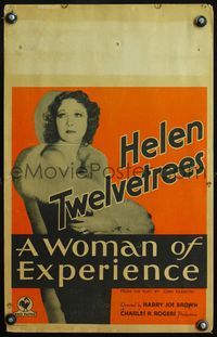 9e138 WOMAN OF EXPERIENCE WC '31 Twelvetrees' lover commits suicide & she can be w/her true love!
