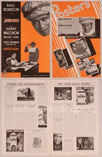 9f290 JERICHO English pressbook '37 cool images of Paul Robeson!