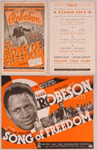 9f443 SONG OF FREEDOM English pressbook '36 mighty Paul Robeson in $500,000 epic!