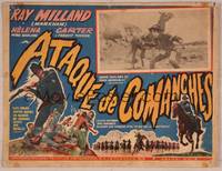 9f629 BUGLES IN THE AFTERNOON Mexican LC '52 Ray Milland, cool images of western battle!