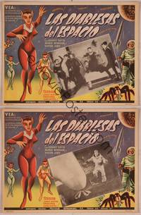 9f595 CAT-WOMEN OF THE MOON 2 Mexican LCs R60s campy cult classic, wild artwork!