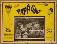 9f656 FATHER GOOSE Mexican LC '65 art of sea captain Cary Grant & pretty Leslie Caron as geese!