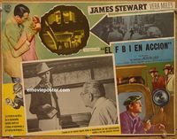 9f658 FBI STORY Mexican LC '59 great images of detective Jimmy Stewart & Vera Miles!