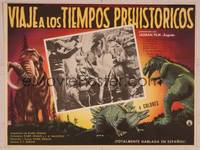 9f675 JOURNEY TO THE BEGINNING OF TIME Mexican LC '66 4 boys fighting dinosaurs!