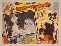 9f678 LADY & THE TRAMP Mexican LC R60s Walt Disney romantic canine dog classic cartoon!