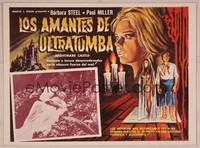 9f704 NIGHTMARE CASTLE Mexican LC '66 Gli Amanti d'Oltretomba, cool sexy horror art!