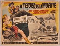 9f709 OUTLAW TREASURE Mexican LC '55 sexy blonde hellcat Adele Jergens in western adventure!
