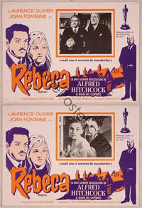 9f606 REBECCA 2 Mexican LC R70s Alfred Hitchcock, art of Laurence Olivier & Joan Fontaine!