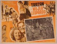 9f743 TARZAN & THE LEOPARD WOMAN Mexican LC R50s Johnny Sheffield attacked by natives in fur!
