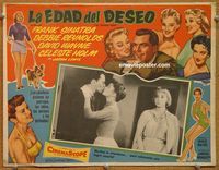 9f749 TENDER TRAP Mexican LC '55 art of Frank Sinatra & Debbie Reynolds, Celeste Holm!