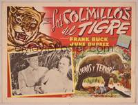 9f754 TIGER FANGS Mexican LC R60 Frank Buck, art of big cat & elephant by Tinocoz!