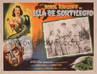 9f764 VOODOO ISLAND Mexican LC '57 Boris Karloff & Beverly Tyler in black magic thriller!
