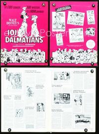 9f380 ONE HUNDRED & ONE DALMATIANS pressbook R72 most classic Walt Disney canine movie!
