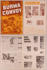 9f103 BURMA CONVOY pressbook R49 Charles Bickford, Evelyn Ankers, WWII, cool battle artwork!