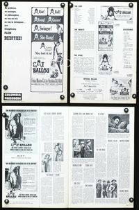 9f117 CAT BALLOU pressbook '65 classic sexy cowgirl Jane Fonda, Lee Marvin, great artwork!
