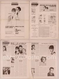 9f128 CHILDREN'S HOUR pressbook '62 close up artwork of Audrey Hepburn & Shirley MacLaine!