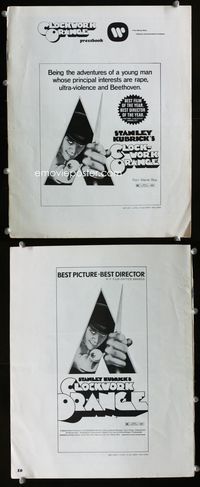 9f136 CLOCKWORK ORANGE r-rated pressbook '72 Stanley Kubrick classic, Philip Castle art!