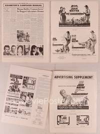 9f141 COMANCHEROS 2 pressbook ad supplements '61 art of cowboy John Wayne, Michael Curtiz!