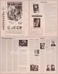 9f169 DEVIL'S RAIN pressbook '75 Ernest Borgnine, William Shatner, Anton Lavey, Mort Kunstler art!