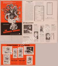 9f187 DUNWICH HORROR pressbook '70 AIP, wild horror art of Medusa monster attacking woman!