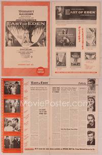 9f190 EAST OF EDEN pressbook '55 first James Dean, John Steinbeck, directed by Elia Kazan!