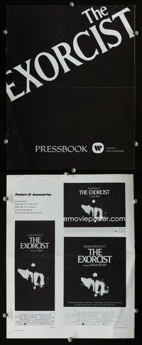 9f198 EXORCIST pressbook '74 William Friedkin, Max Von Sydow, William Peter Blatty horror classic!